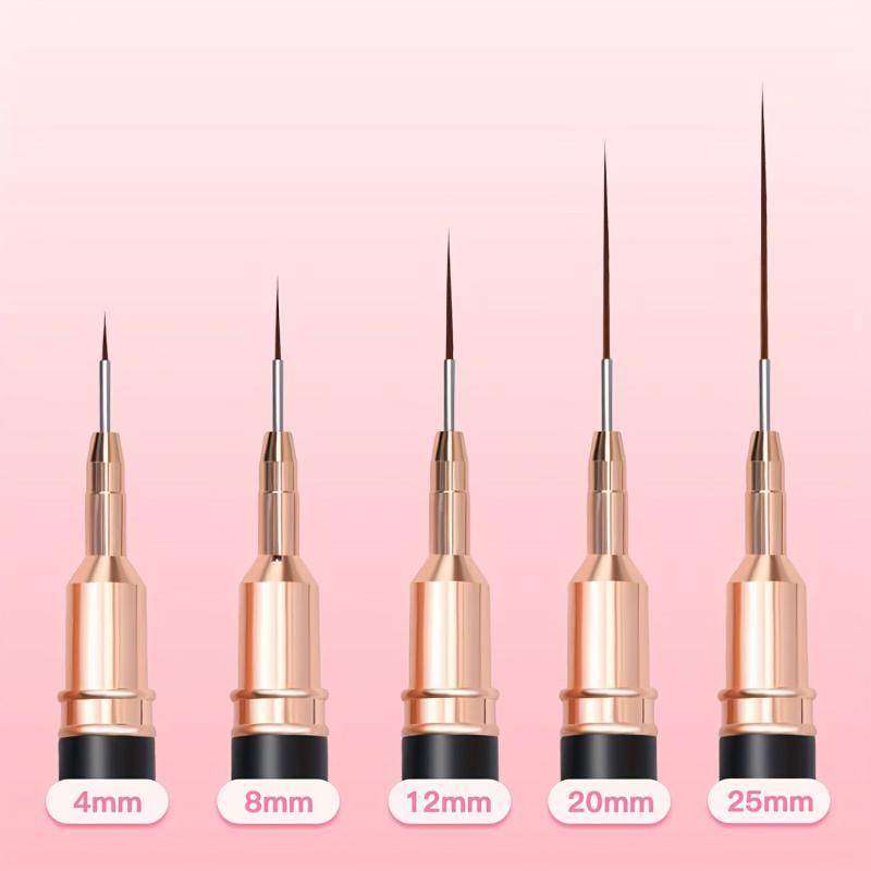 5pcs Nail Art Liner Brushes Set Fine Line Pens Painting Tools