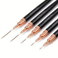 5pcs Nail Art Liner Brushes Set Fine Line Pens Painting Tools