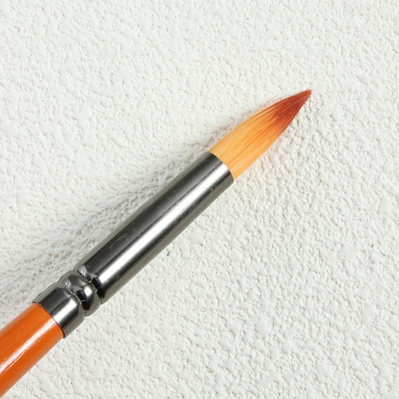 5pcs Set Pointed Brown Painting Brush Nylon Brush