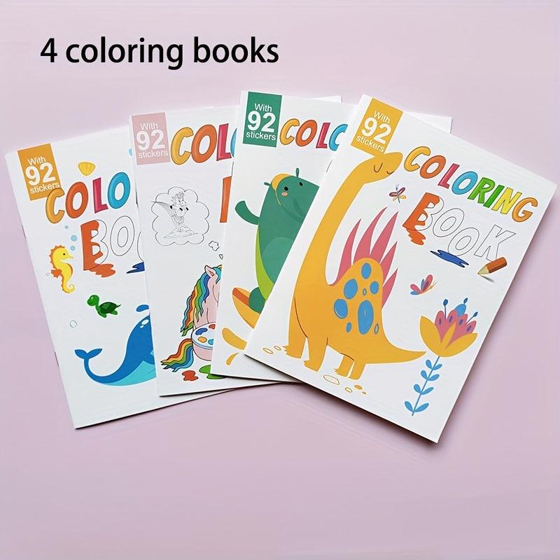 4Pcs DIY Coloring Book Children's Painting Kit
