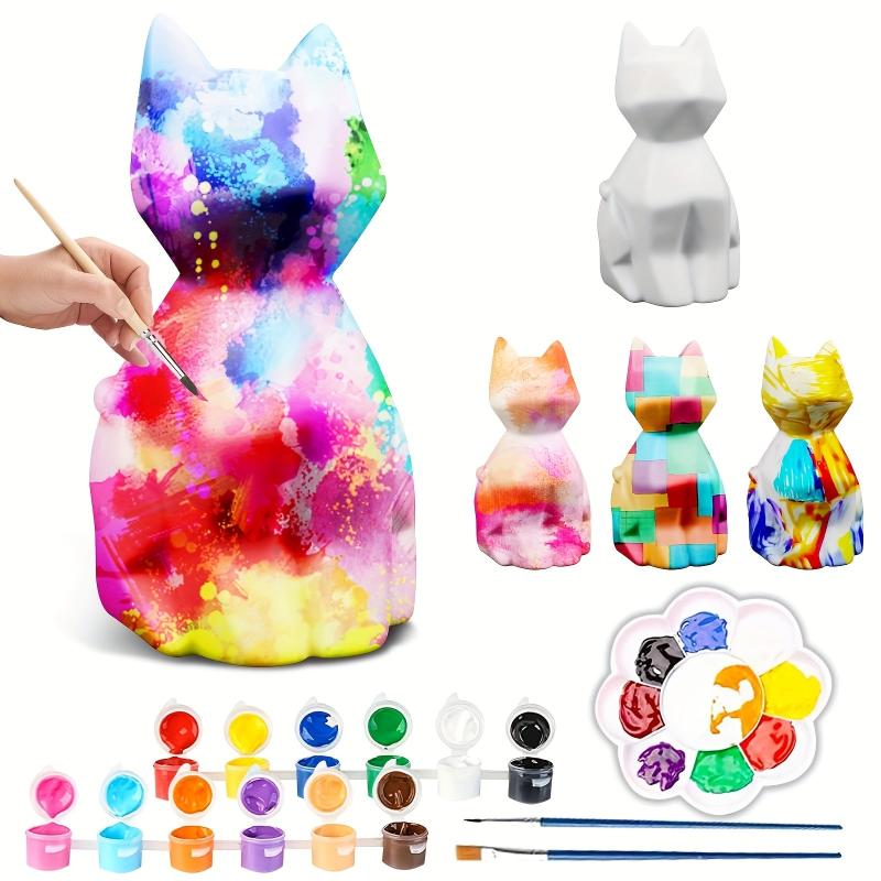 DIY Geometric Cat Lamp Art Painting Kit Night Light Gift