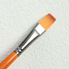 5 Packs Flat Head Brown Painting Pen Nylon Brush Set