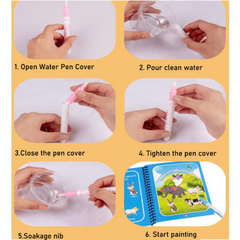 Children's Water Painting Book - DIY Drawing Book for Kids