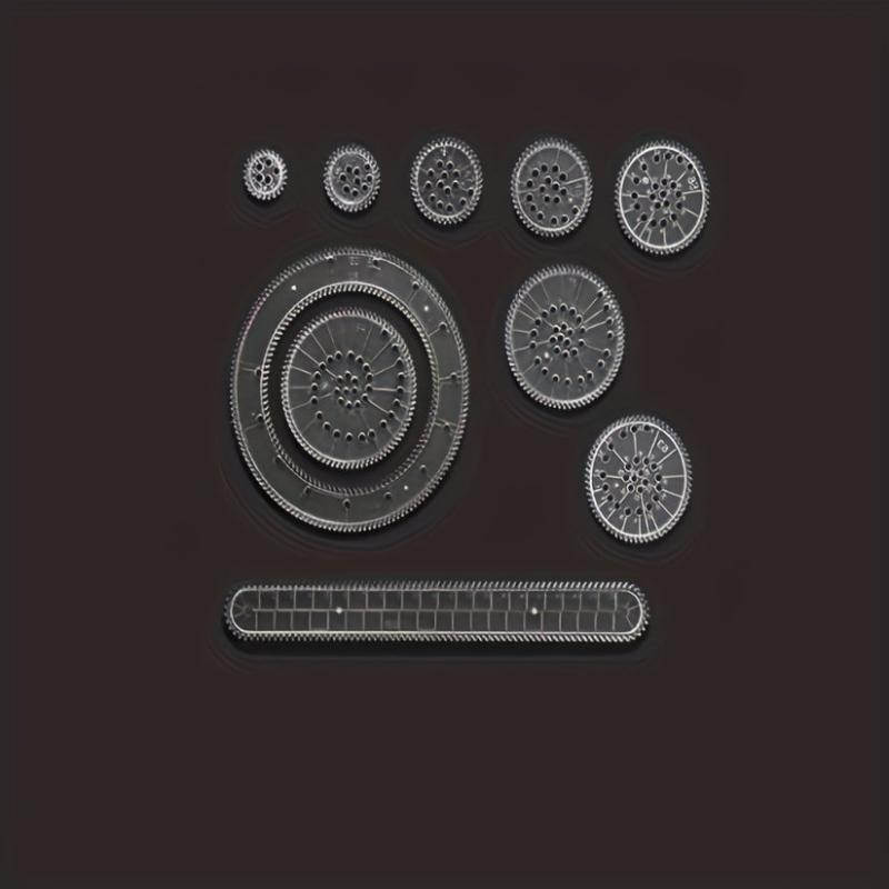 10pcs Spirograph Drawing Toy Set Interlocking Gears & Wheels Geometric Ruler