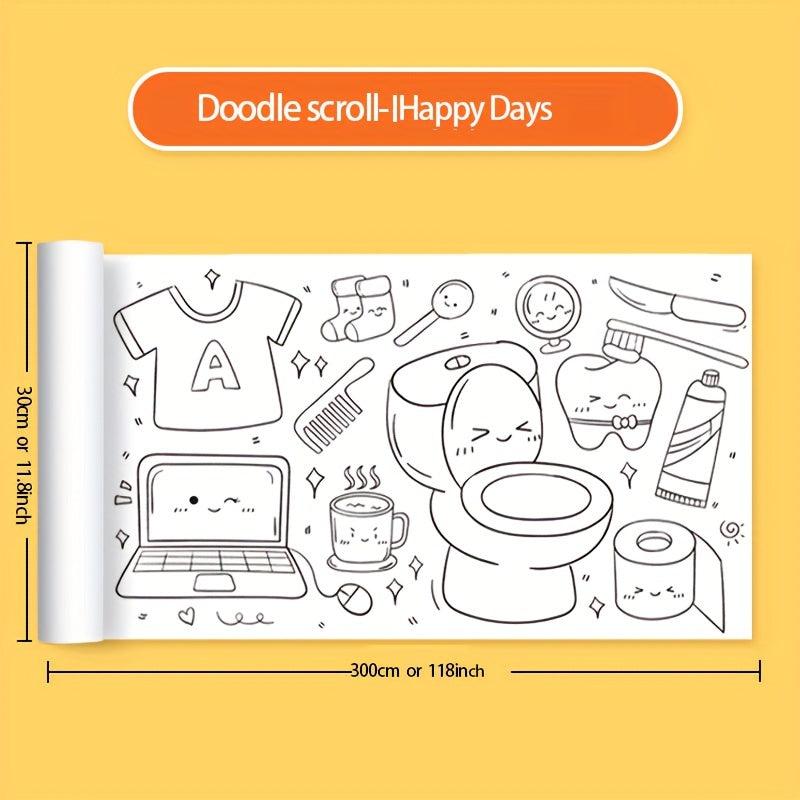 Graffiti Canvas Painting Paper Blank Long Drawing Roll
