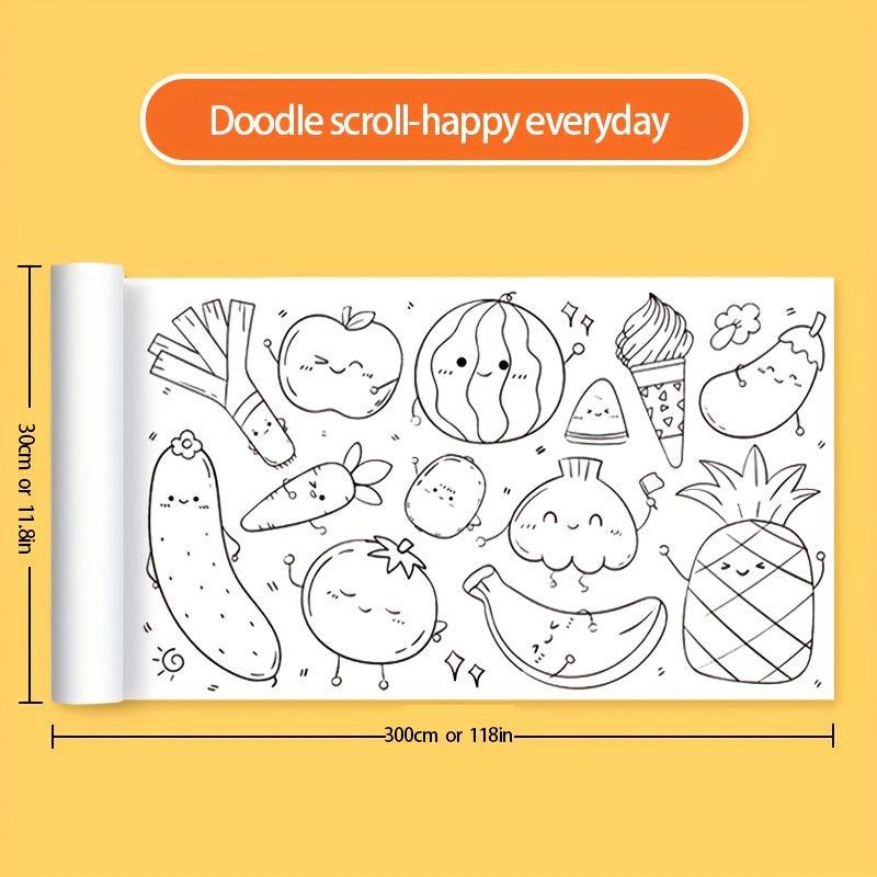 Graffiti Canvas Painting Paper Blank Long Drawing Roll