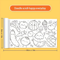 Graffiti Canvas Painting Paper Blank Long Drawing Roll