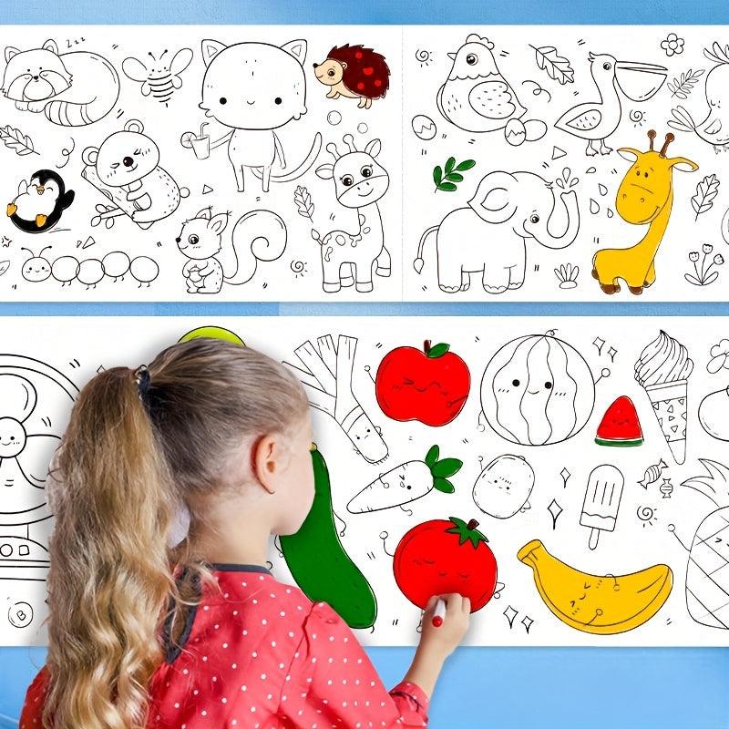 Graffiti Canvas Painting Paper Blank Long Drawing Roll