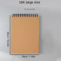Hard Shell Coil Sketch Book 16k Watercolor Book