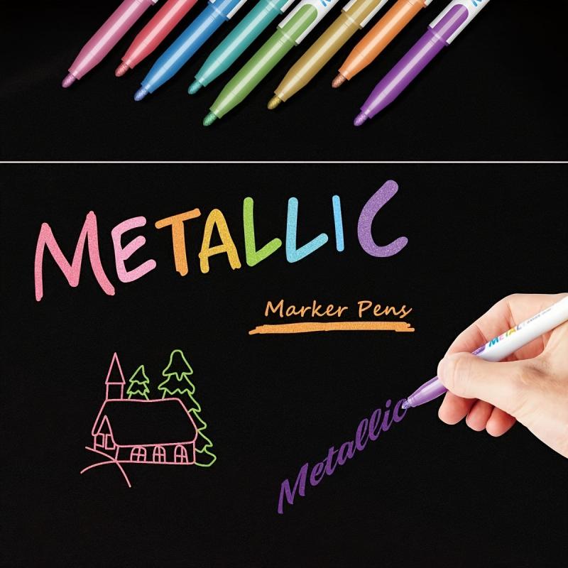 12 Colors Metallic Paint Pens for Beginners - Adult Students' Gift
