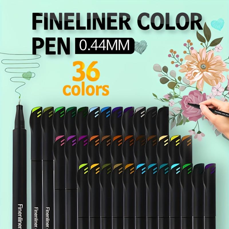 36 Colors Journal Planner Pens Fine Point Markers Porous Fineliner Pen