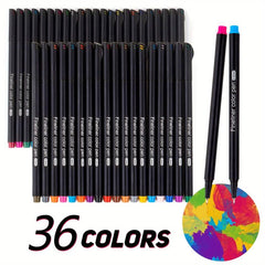 36 Colors Journal Planner Pens Fine Point Markers Porous Fineliner Pen
