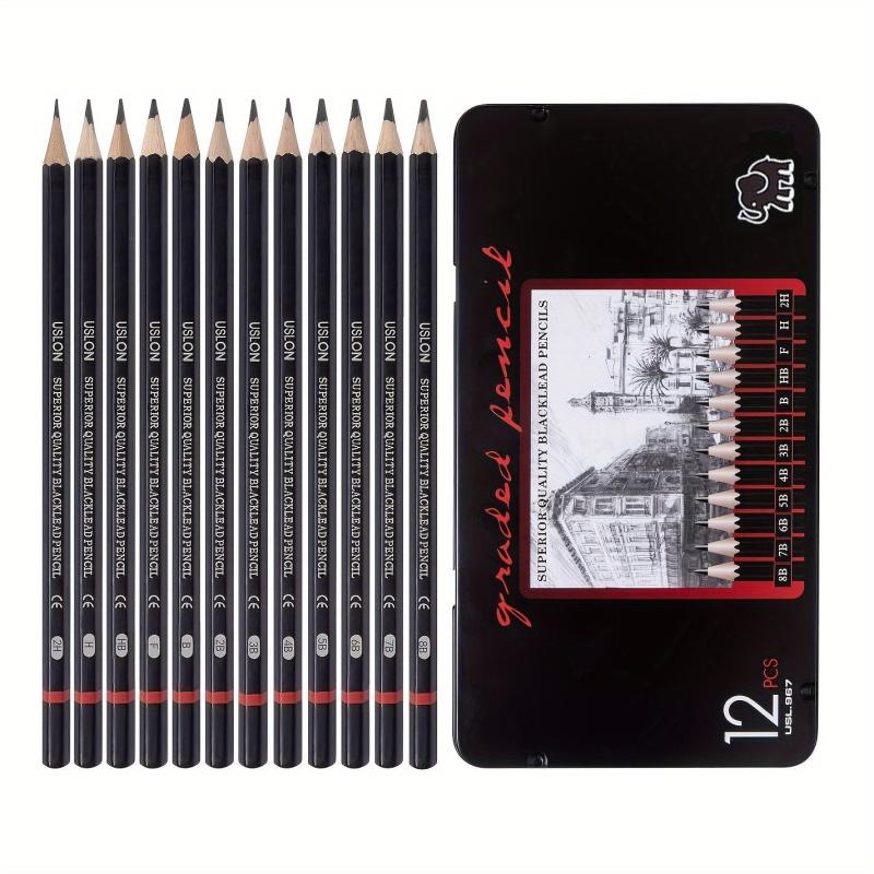 12pcs Graphite Pencils Set for Drawing Sketching Shading
