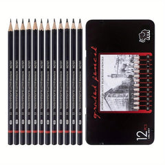12pcs Graphite Pencils Set for Drawing Sketching Shading