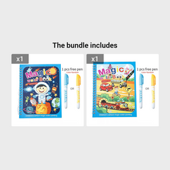 Spaceman Car Magic Book Water Montessori Toys