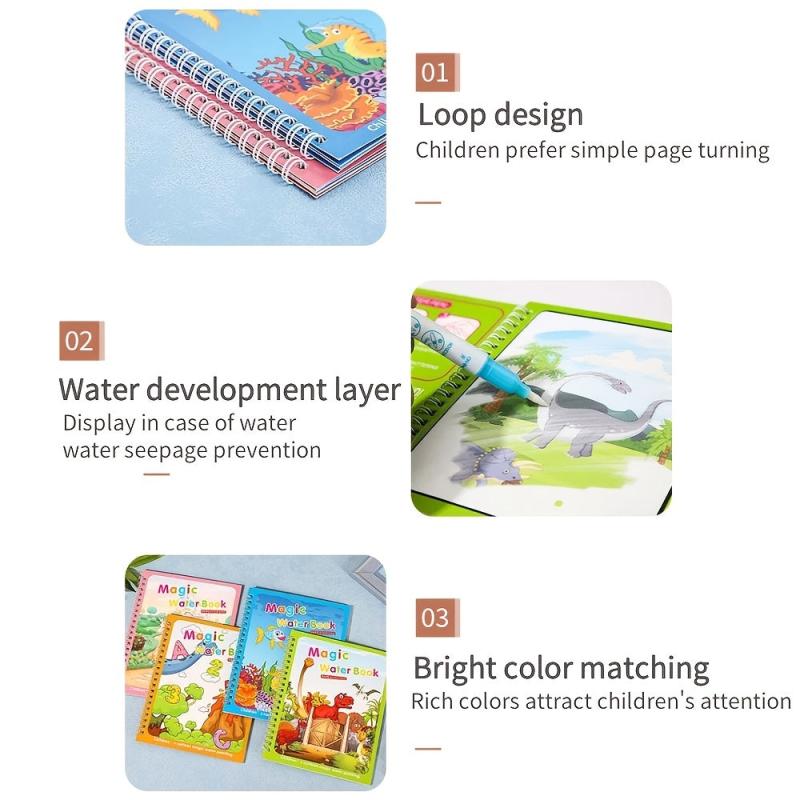 Spaceman Car Magic Book Water Montessori Toys