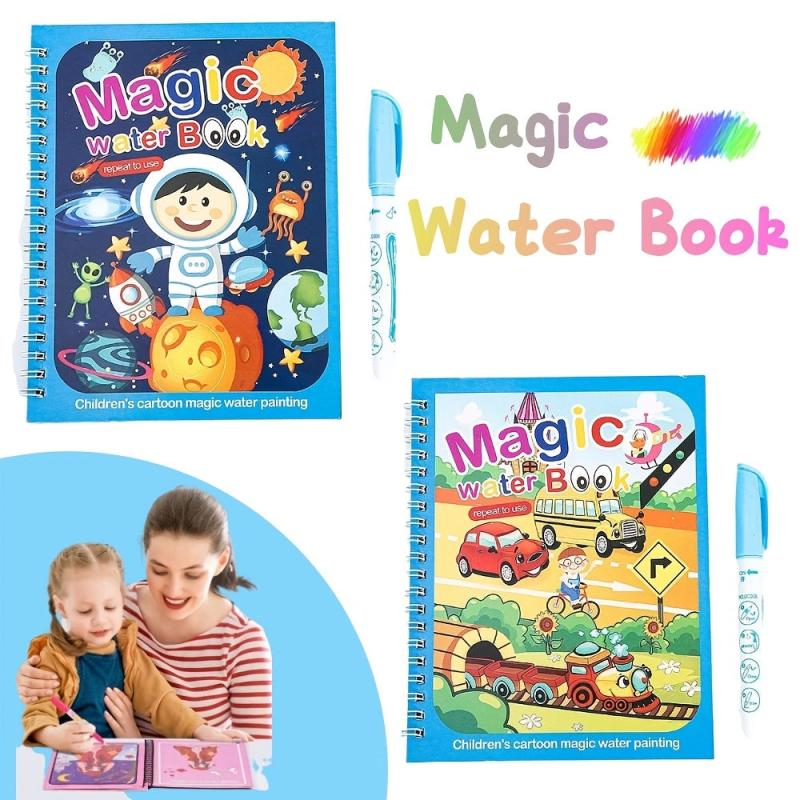 Spaceman Car Magic Book Water Montessori Toys