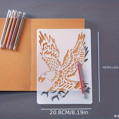 Scratch Painting Template Lace Ruler Animals Theme Halloween Gift