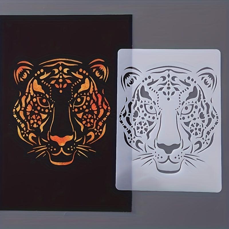 Scratch Painting Template Lace Ruler Animals Theme Halloween Gift