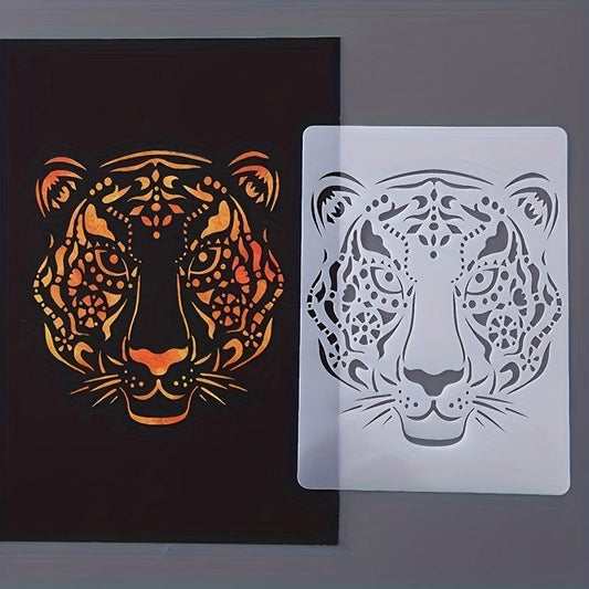 Scratch Painting Template Lace Ruler Animals Theme Halloween Gift