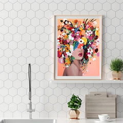 Flower Girl Painting Kit DIY Canvas Frameless 40x50cm