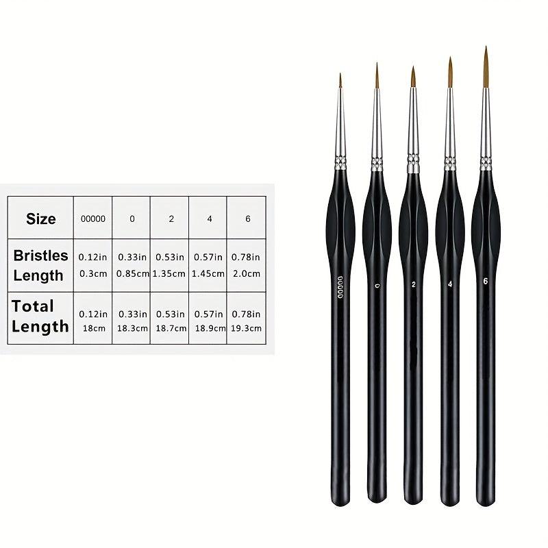 5pcs Paint Brush Set for Makeup Watercolors Acrylic Gouache Enamels Body Nails