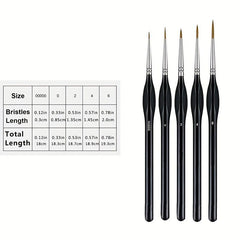5pcs Paint Brush Set for Makeup Watercolors Acrylic Gouache Enamels Body Nails