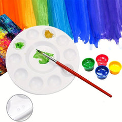 Circular 11 Grid Watercolor Palette for Kids' Painting Projects