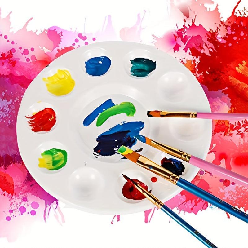 Circular 11 Grid Watercolor Palette for Kids' Painting Projects