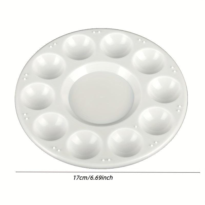 Circular 11 Grid Watercolor Palette for Kids' Painting Projects