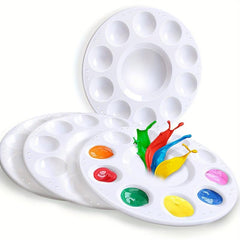Circular 11 Grid Watercolor Palette for Kids' Painting Projects