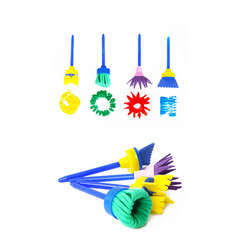 Sponge Brush Creative Art Puzzle DIY Manual 4pcs Set Tool