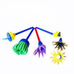 Sponge Brush Creative Art Puzzle DIY Manual 4pcs Set Tool