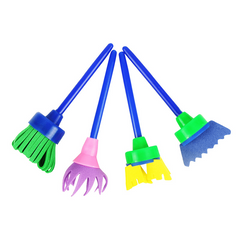 Sponge Brush Creative Art Puzzle DIY Manual 4pcs Set Tool