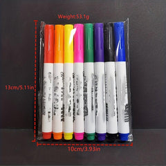 8pcs Mixed Marker Pens Set For Kids, Boys and Girls