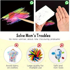 Scratch Paper Art Rainbow Scratch Off Craft Kit 100pcs