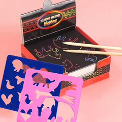 Scratch Paper Art Rainbow Scratch Off Craft Kit 100pcs