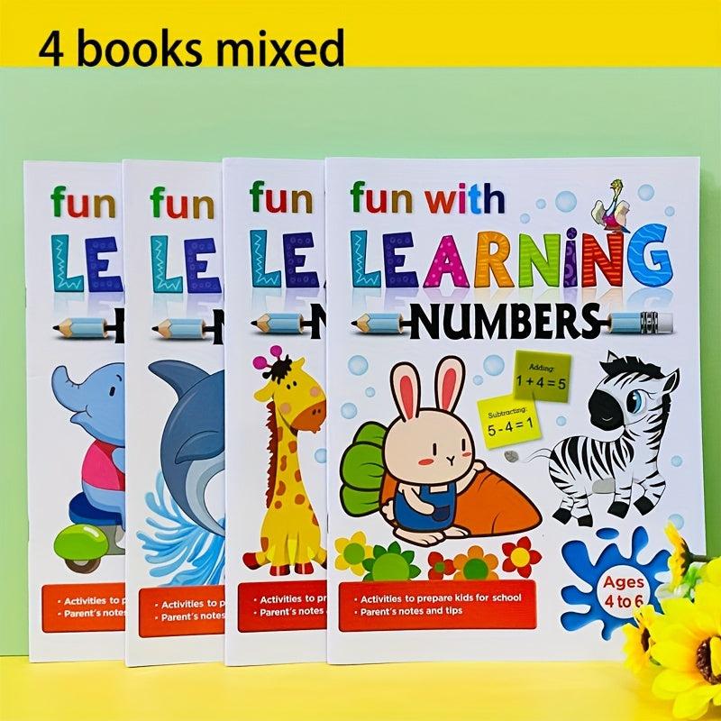 Math Educational Stickers for Children's Number Book