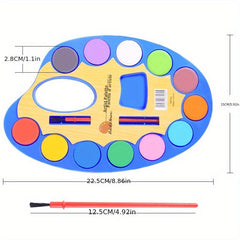 12 Colors Solid Watercolor Paint Set for Kids and Beginners