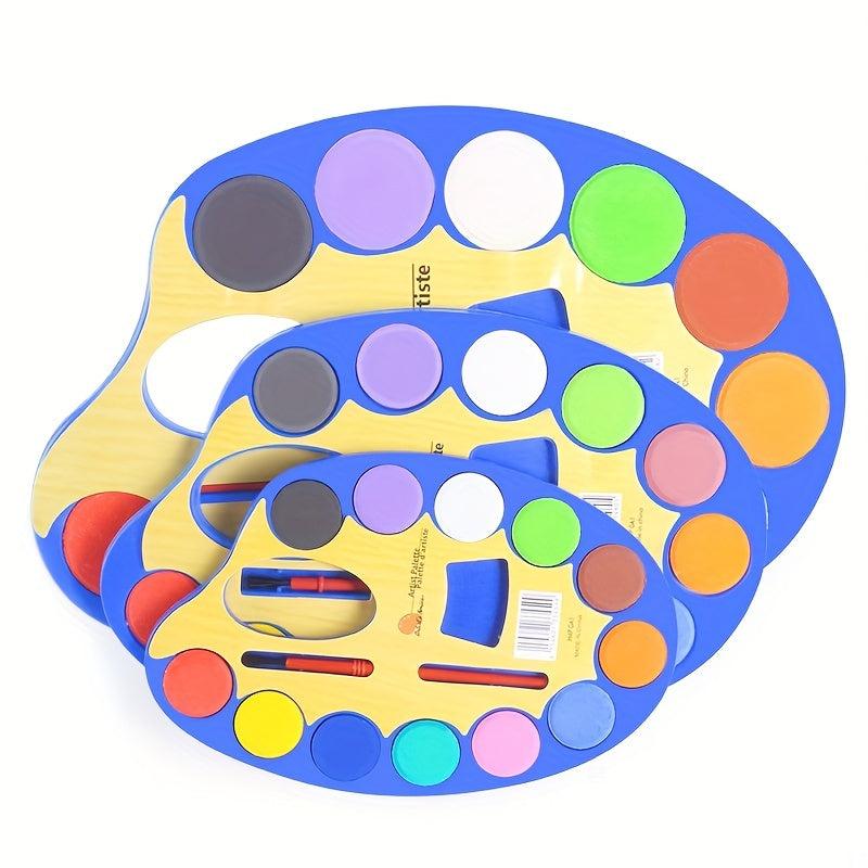 12 Colors Solid Watercolor Paint Set for Kids and Beginners