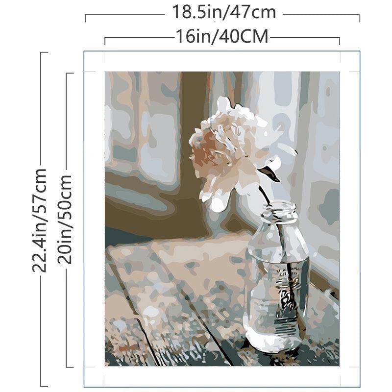 DIY Flowers In Bottle Paint By Numbers Set - Home Wall Decor 40 64x