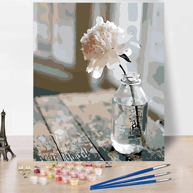 DIY Flowers In Bottle Paint By Numbers Set - Home Wall Decor 40 64x