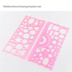 2pcs Painting Ruler Set Student Pack Kaleidoscope Art Painting 2pcs