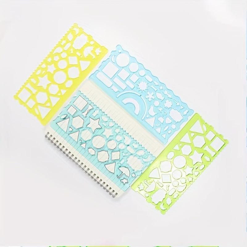 2pcs Painting Ruler Set Student Pack Kaleidoscope Art Painting 2pcs
