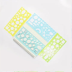 2pcs Painting Ruler Set Student Pack Kaleidoscope Art Painting 2pcs