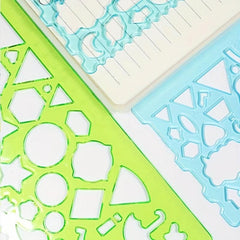 2pcs Painting Ruler Set Student Pack Kaleidoscope Art Painting 2pcs