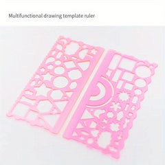 2pcs Painting Ruler Set Student Pack Kaleidoscope Art Painting 2pcs