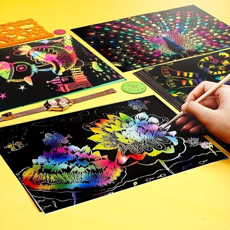 DIY Halloween & Christmas Scratch Paintings for Kids