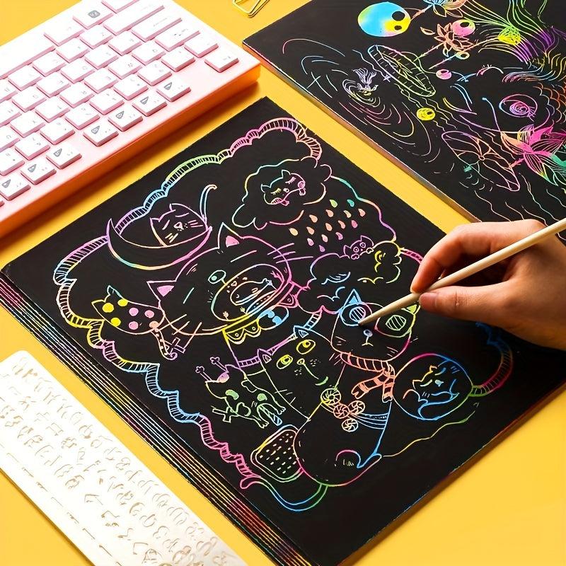 DIY Halloween & Christmas Scratch Paintings for Kids