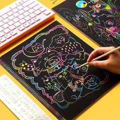 DIY Halloween & Christmas Scratch Paintings for Kids